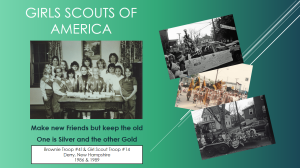 Girls Scouts from Derry, New Hampshire 1986-1989